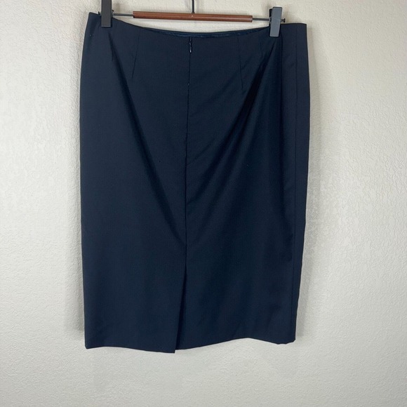 Escada Womens Rabah Pencil Skirt Size 38 Dark Blue Knee Length Career Classic‎ - Picture 16 of 16